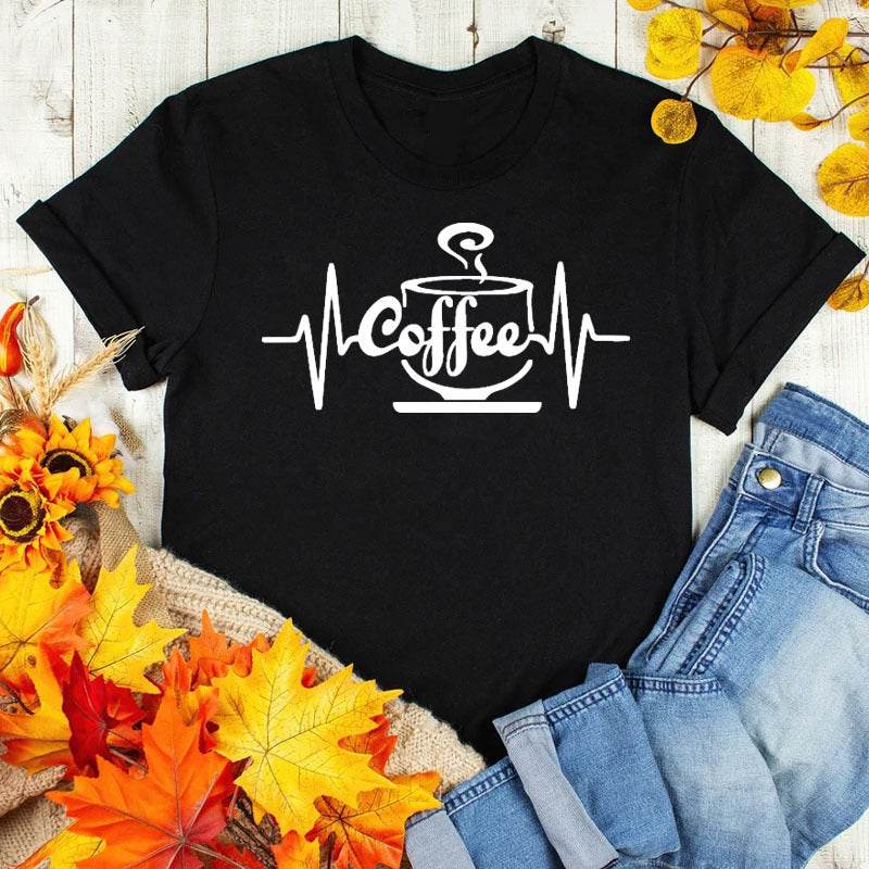 "Coffee Love" Casual Graphic Tee