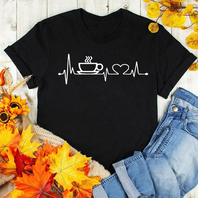 "Coffee Love" Casual Graphic Tee