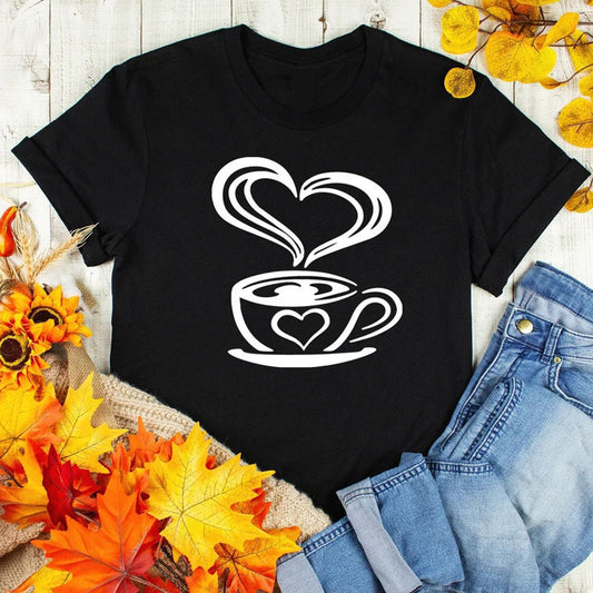 "Coffee Love" Casual Graphic Tee